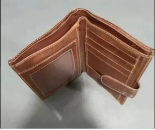 Cartera monedero cuero marrón