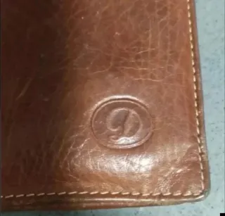Cartera monedero cuero marrón
