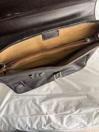 Maletín de cuero Zippo Marrón