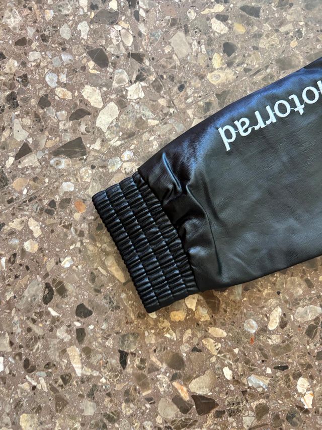 Chaqueta BMW Motorrad Piel Sintética Negra/Blanca