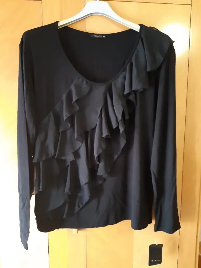 Blusa Viscosa Volantes Talla XXL