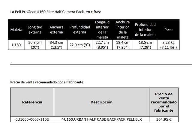 Mochila Peli Fotografía Profesional