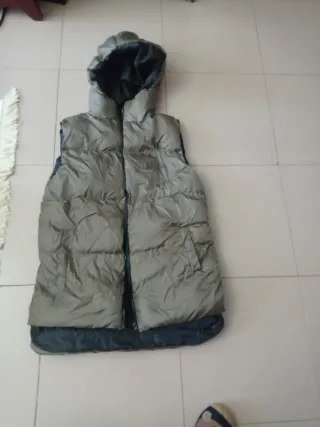 Chaleco acolchado chica talla M el negro, marrón L