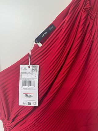 Vestido Mango Rojo Fiesta Talla S Sin Estrenar