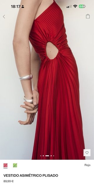Vestido Mango Rojo Fiesta Talla S Sin Estrenar