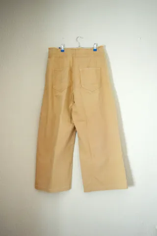 Pantalón ancho tela vaquera cintura regulable