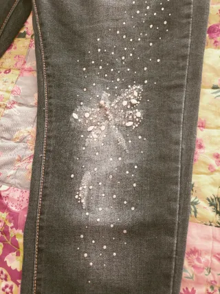 Pantalón vaquero chica con mariposas