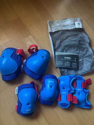 Set 3 protectores Oxelo azul