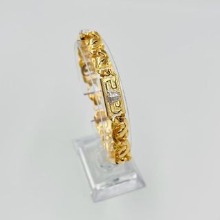 PULSERA TIPO CARTIER MEDUSA BICOLOR 10MM 18K