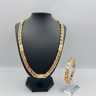 PULSERA TIPO CARTIER MEDUSA BICOLOR 10MM 18K