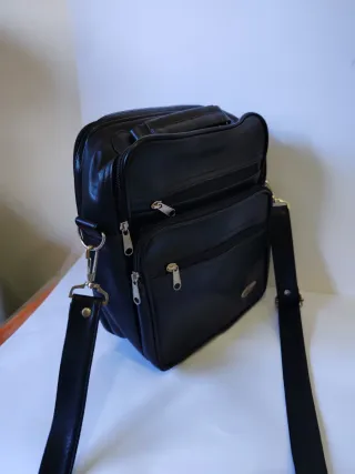 Bolso SALOM hombre piel negro