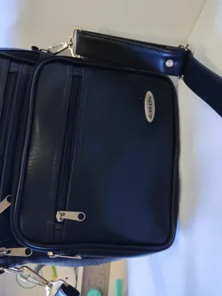 Bolso SALOM hombre piel negro