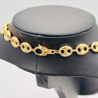 CADENA CALABROTE MEDUSA BICOLOR 10MM 18K