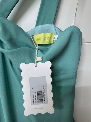 Vestido Ladypipa aguamarina Talla M sin estrenar