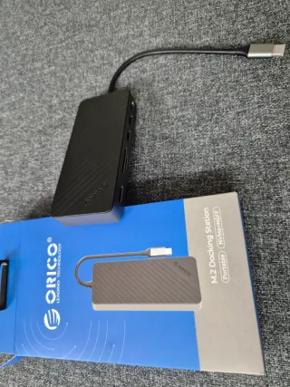ORICO 8en1 USB C Docking Station - Carcasa SSD M.2