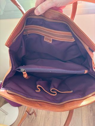 Bolso de piel marrón Clarks