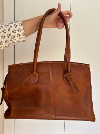 Bolso de piel marrón Clarks