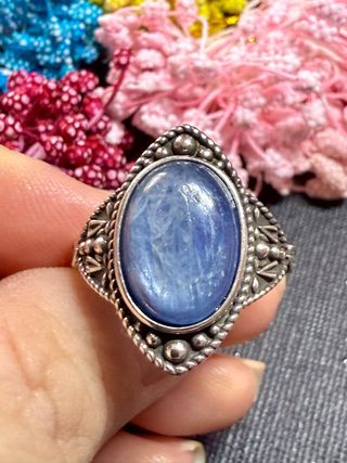 Anillo Plata 925 Cianita Natural