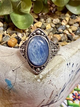 Anillo Plata 925 Cianita Natural