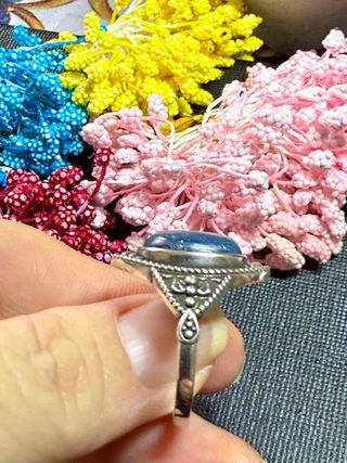 Anillo Plata 925 Cianita Natural