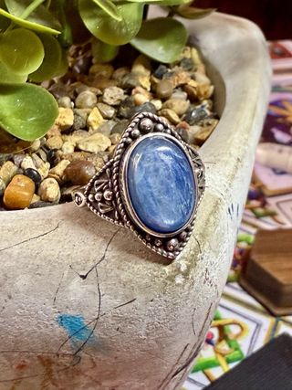 Anillo Plata 925 Cianita Natural