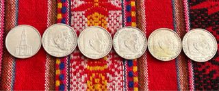 6 Monedas 5 Reichsmark  plata del  III Reich.