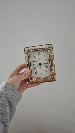 Orologio da tavolo vintage in argento 925