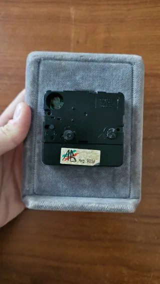 Orologio da tavolo vintage in argento 925