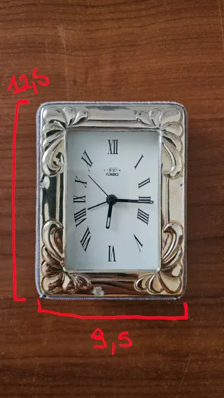 Orologio da tavolo vintage in argento 925