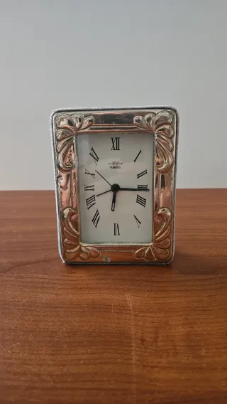 Orologio da tavolo vintage in argento 925