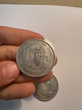 4 monedas de plata