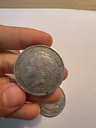 4 monedas de plata