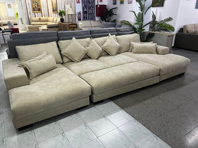 OFERTA!!  Sofá Cama Modular U Beige/Gris