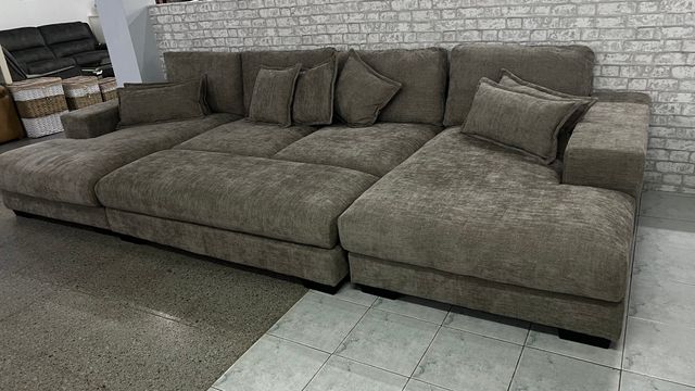 OFERTA!!  Sofá Cama Modular U Beige/Gris