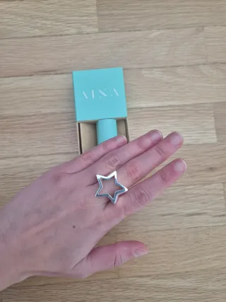 Anillo Plata Estrella Aina Joies