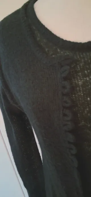 Abito e cardigan, completo in maglia nero