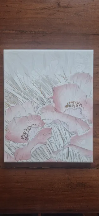 Piastrella decorativa fiori rosa