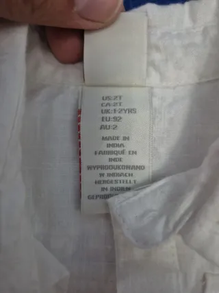 Camicia bianca bambino