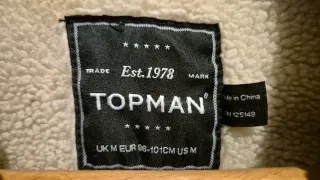 Chaqueta vaquera Topman forrada sherpa Talla M