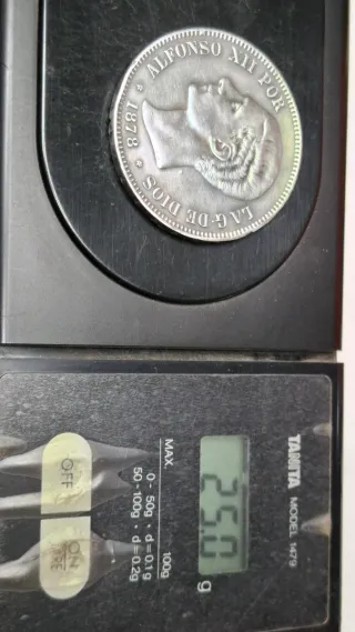 5 Pesetas Alfonso XII 1878