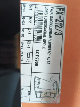 Faja Sacrolumbar Orliman Talla Única Beige