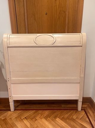 Cabecero de cama vintage madera beige(114x120)