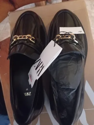 Zapatos Zara Mujer Talla 37 Negro