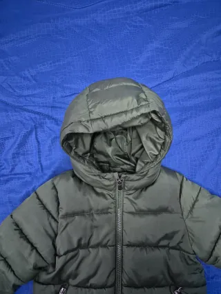 Giubbotto bambino verde con cappuccio