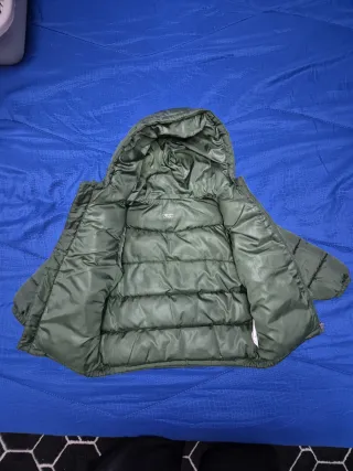 Giubbotto bambino verde con cappuccio