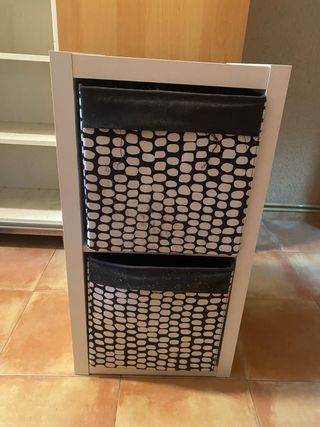 Cajonera blanca 2 compartimentos