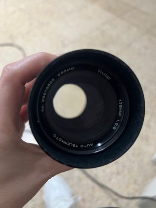 objetivo cámara Vivitar 135mm f/2.8