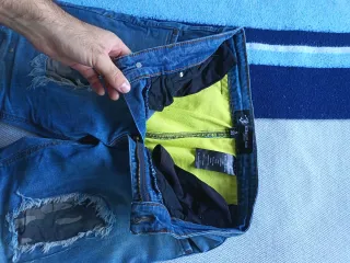 Pantalón Vaquero Moto Roto Camuflaje  con keblar