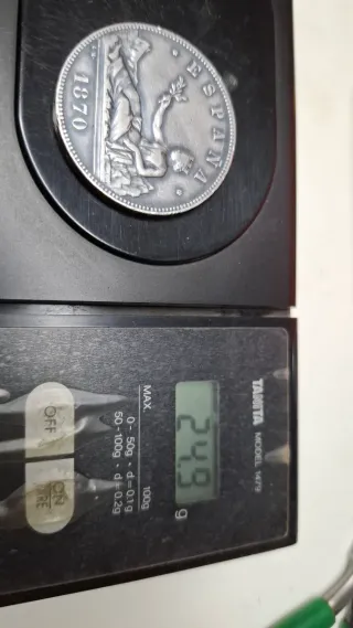 5 Pesetas Gobierno Provisional 1870