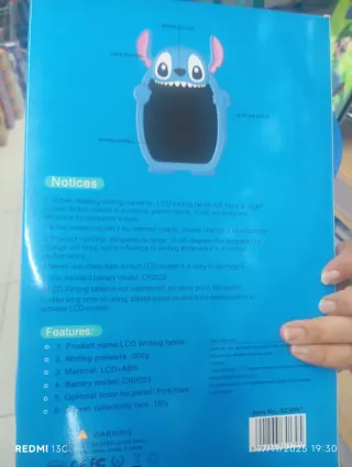 Quadro LCD Escrita Criança Stitch